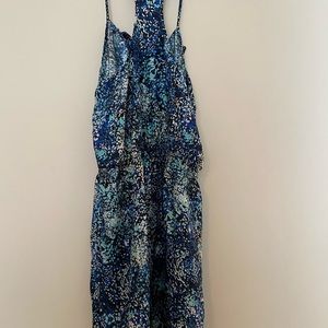 Blue speckled romper